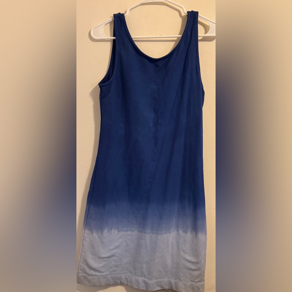 Blue Ombré Sleeveless Women's Dress Size Large